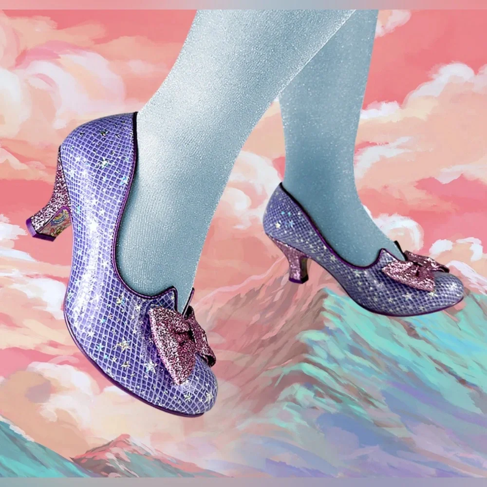 NEW Irregular Choice Dazzle Razzle Lilac Haze Euro 38 US Size 7 Heels Handmade - Picture 2 of 8